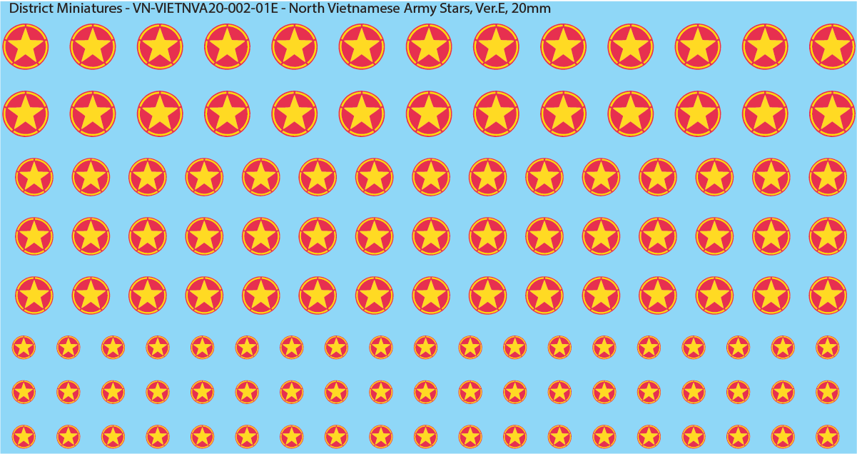 North Vietnamese Army (NVA) Stars, 20mm