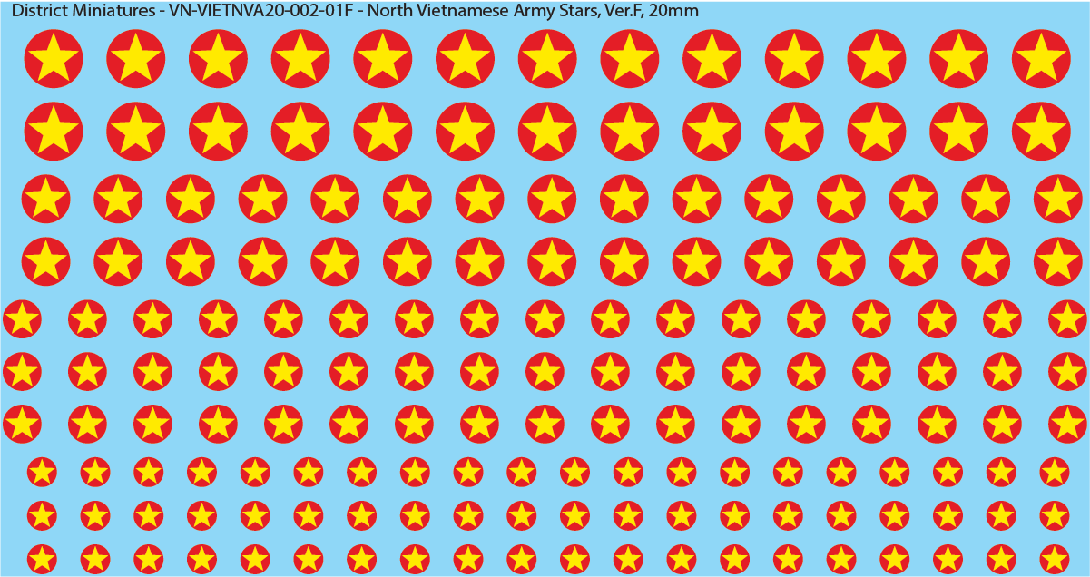 North Vietnamese Army (NVA) Stars, 20mm