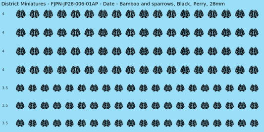 Date clan mon, Black waterslide decal sheet, Perry banner sizes, 28mm