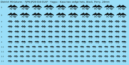Yagyu clan mon, Black waterslide decal sheet, Perry banner sizes, 28mm
