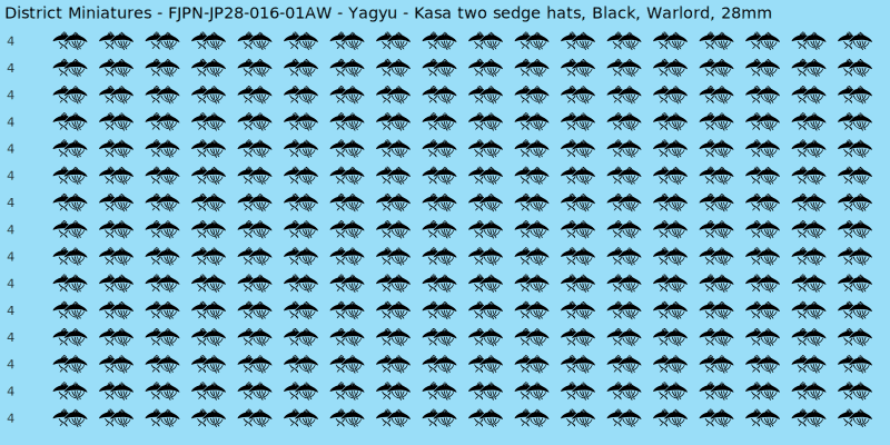 Yagyu clan mon, Black waterslide decal sheet, Warlord banner sizes, 28mm