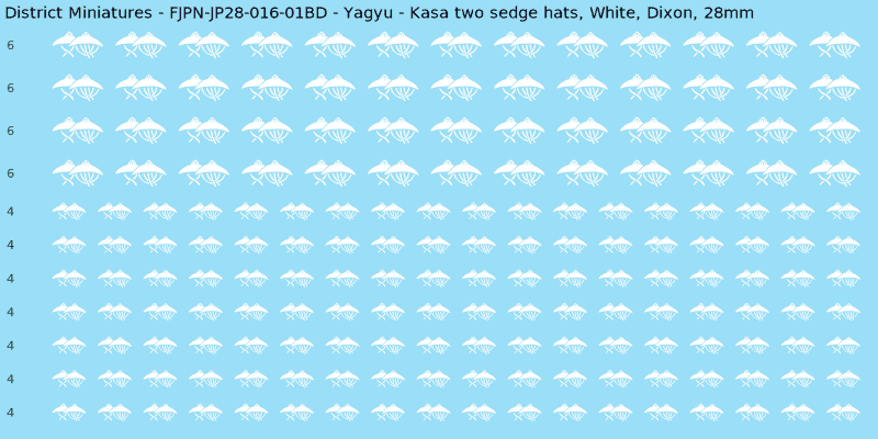 Yagyu clan mon, White waterslide decal sheet, Dixon banner sizes, 28mm