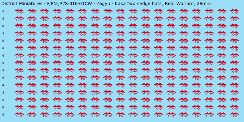Yagyu clan mon, Red waterslide decal sheet, Warlord banner sizes, 28mm