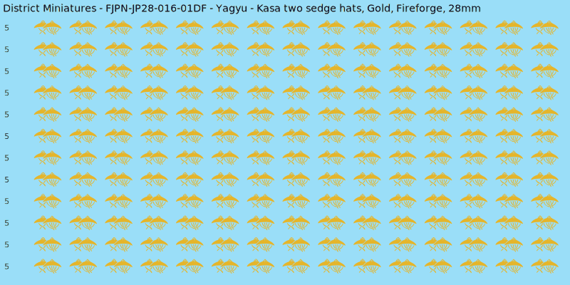 Yagyu clan mon, Yellow/Gold waterslide decal sheet, Fireforge banner sizes, 28mm