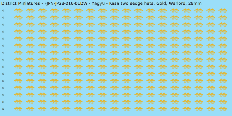 Yagyu clan mon, Yellow/Gold waterslide decal sheet, Warlord banner sizes, 28mm