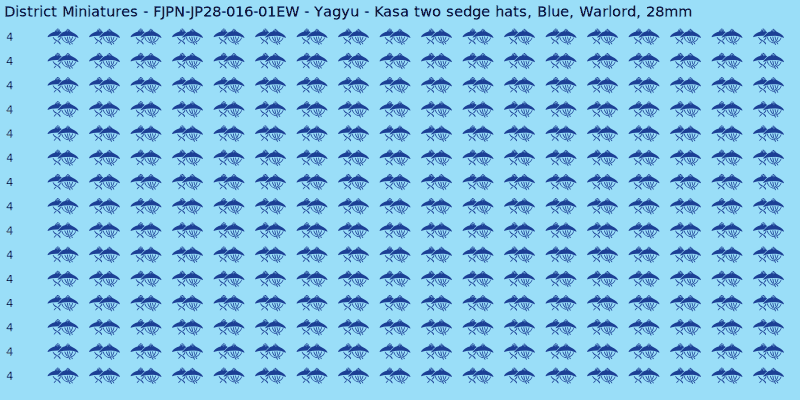Yagyu clan mon, Blue waterslide decal sheet, Warlord banner sizes, 28mm