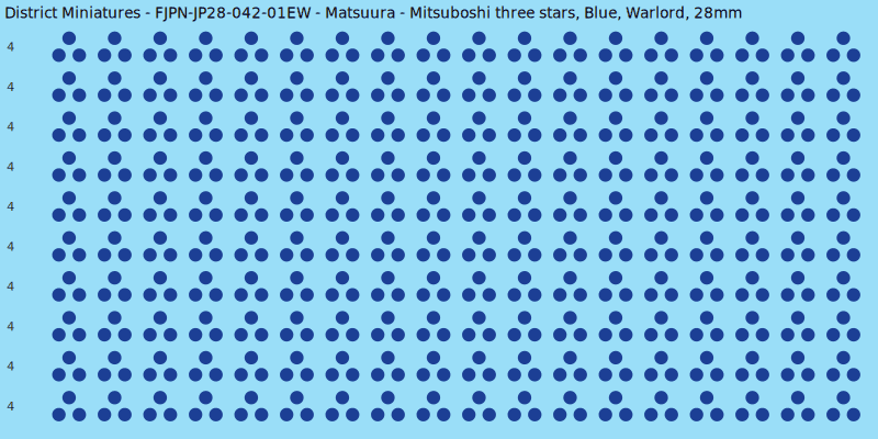 Matsuura clan mon, Blue waterslide decal sheet, Warlord banner sizes, 28mm
