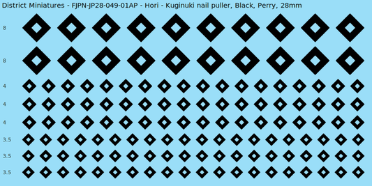 Hori clan mon, Black waterslide decal sheet, Perry banner sizes, 28mm