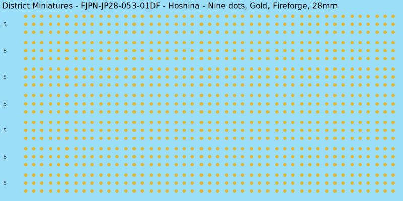 Hoshina clan mon, Yellow/Gold waterslide decal sheet, Fireforge banner sizes, 28mm