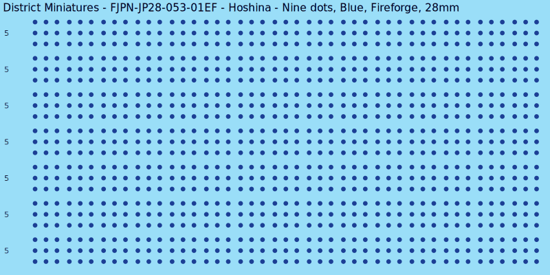 Hoshina clan mon, Blue waterslide decal sheet, Fireforge banner sizes, 28mm