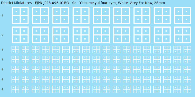 So clan mon, White waterslide decal sheet, Grey For Now banner sizes, 28mm