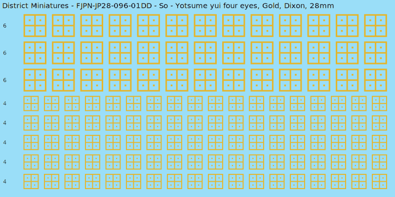 So clan mon, Yellow/Gold waterslide decal sheet, Dixon banner sizes, 28mm