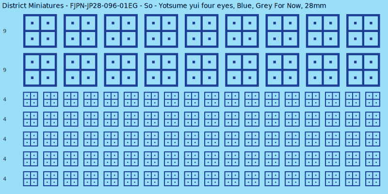 So clan mon, Blue waterslide decal sheet, Grey For Now banner sizes, 28mm