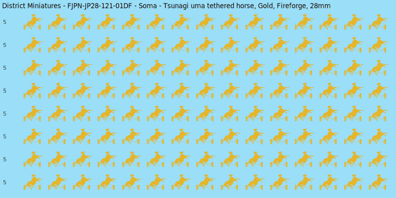 Soma clan mon, Yellow/Gold waterslide decal sheet, Fireforge banner sizes, 28mm
