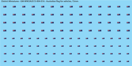 WW2 Australia - Australian Flags for Vehicles, 15mm Decals