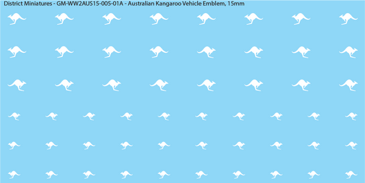 WW2 Australia - Australian Kangaroo Vehicle Emblem, 15mm Decals