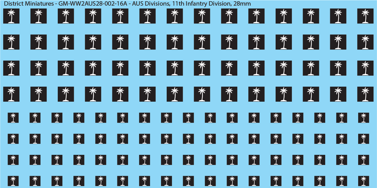 WW2 Australia - Australian Divisions/Unit Vehicle Flashes, 28mm Decals