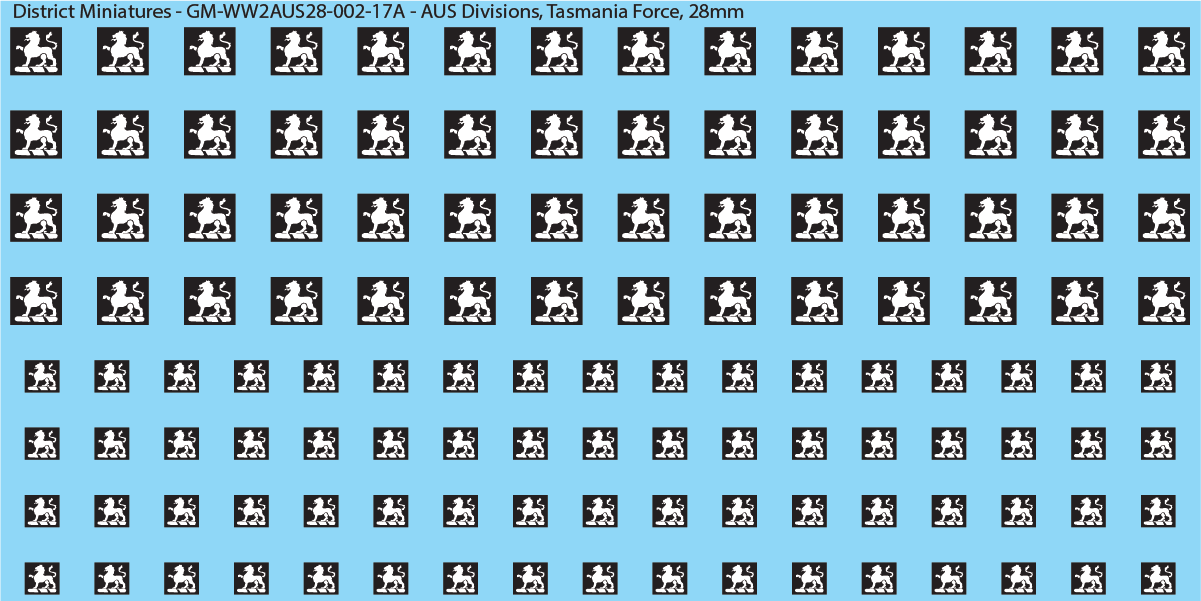 WW2 Australia - Australian Divisions/Unit Vehicle Flashes, 28mm Decals