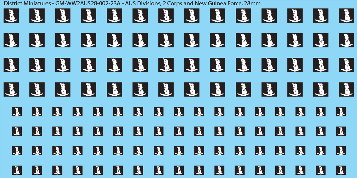 WW2 Australia - Australian Divisions/Unit Vehicle Flashes, 28mm Decals