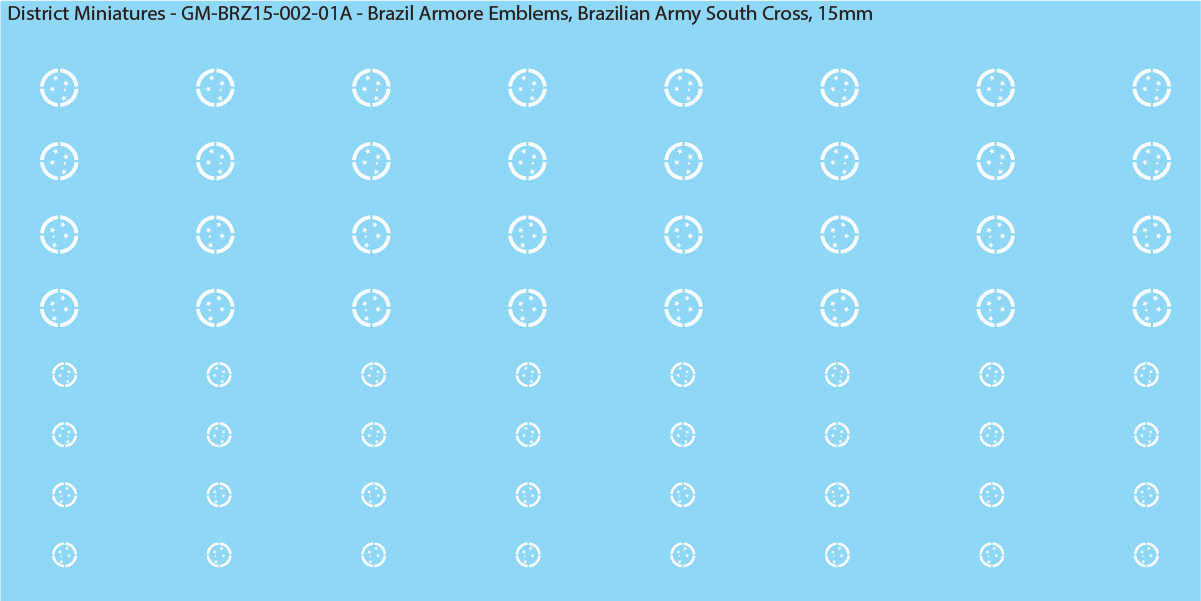 WW2 Brazil - Brazil Armor Emblems (Multiple Options), 15mm Decals