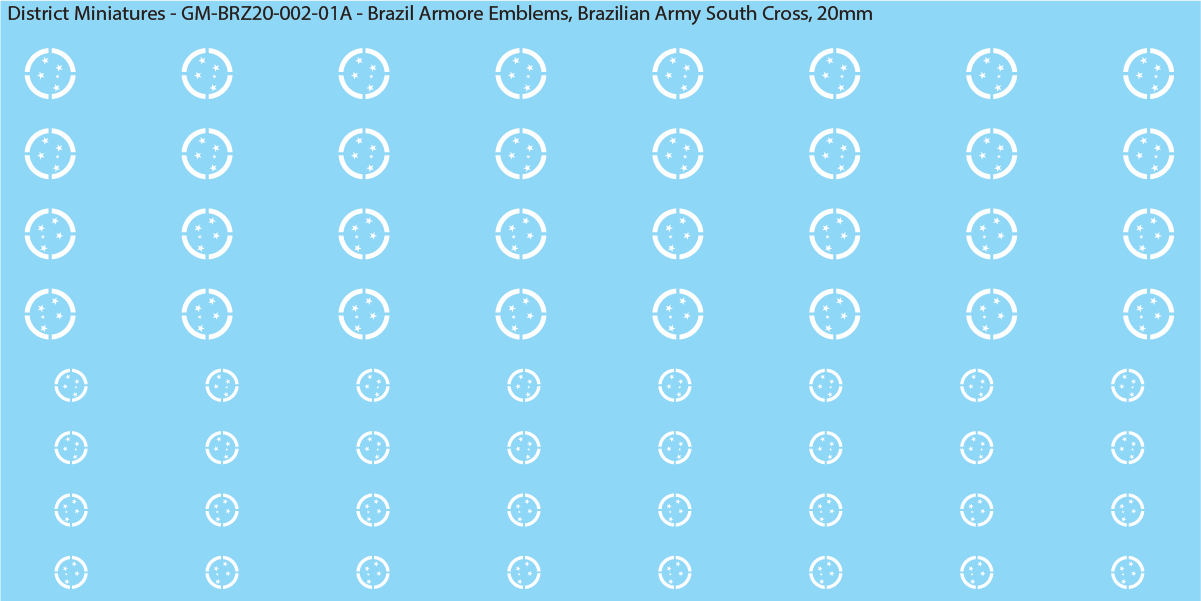 WW2 Brazil - Brazil Armor Emblems (Multiple Options), 20mm Decals