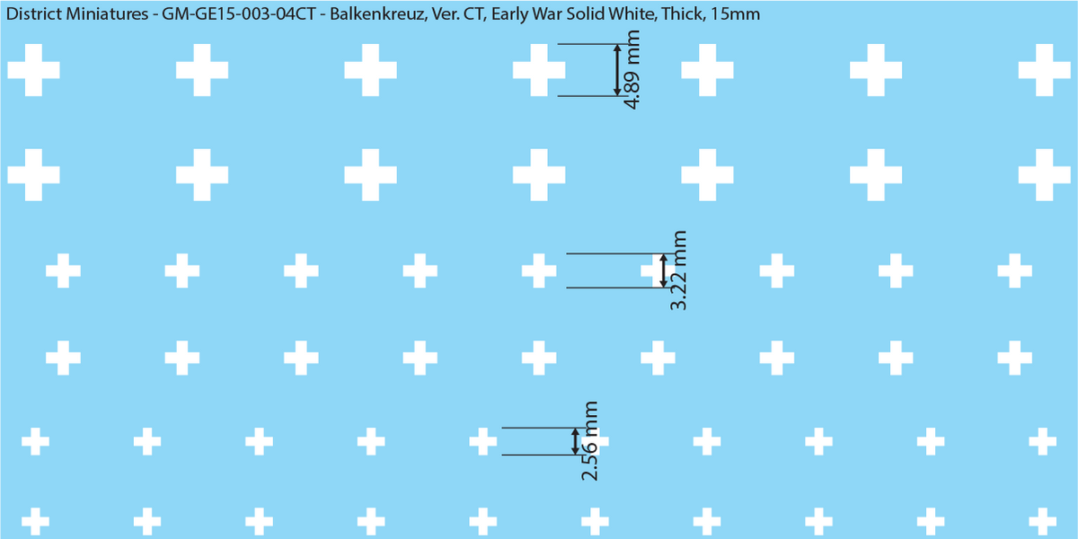 WW2 German Balkenkreuz, 15mm Decals