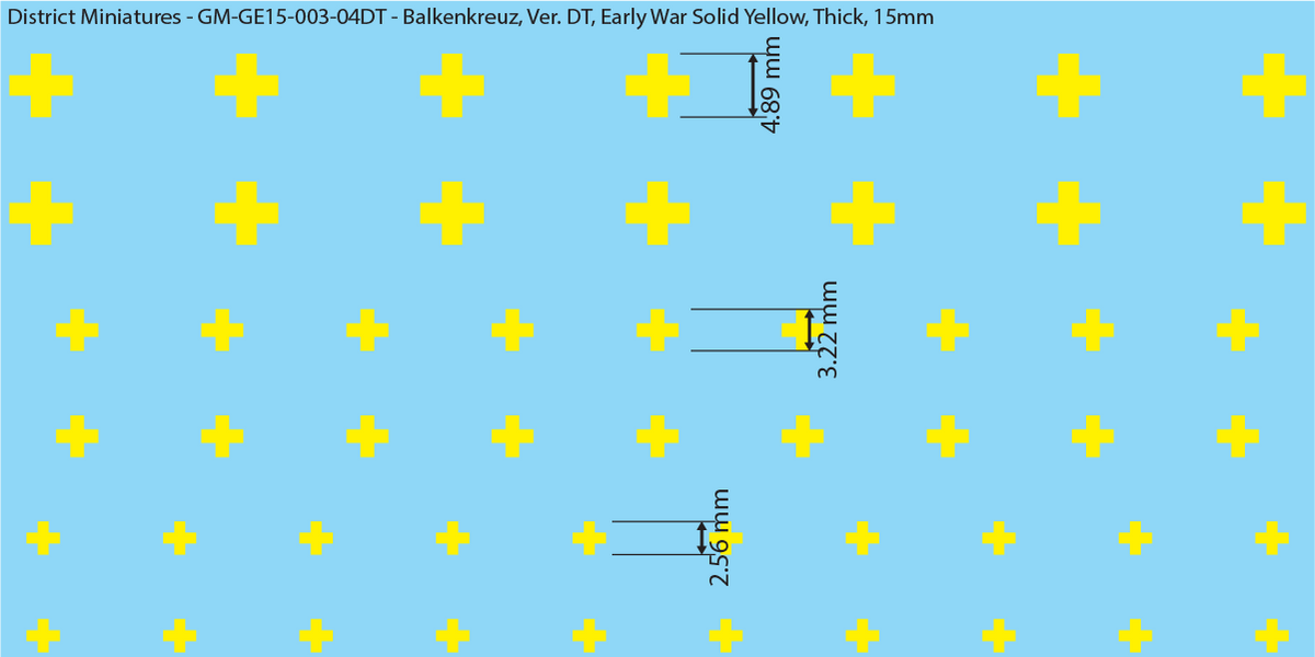 WW2 German Balkenkreuz, 15mm Decals