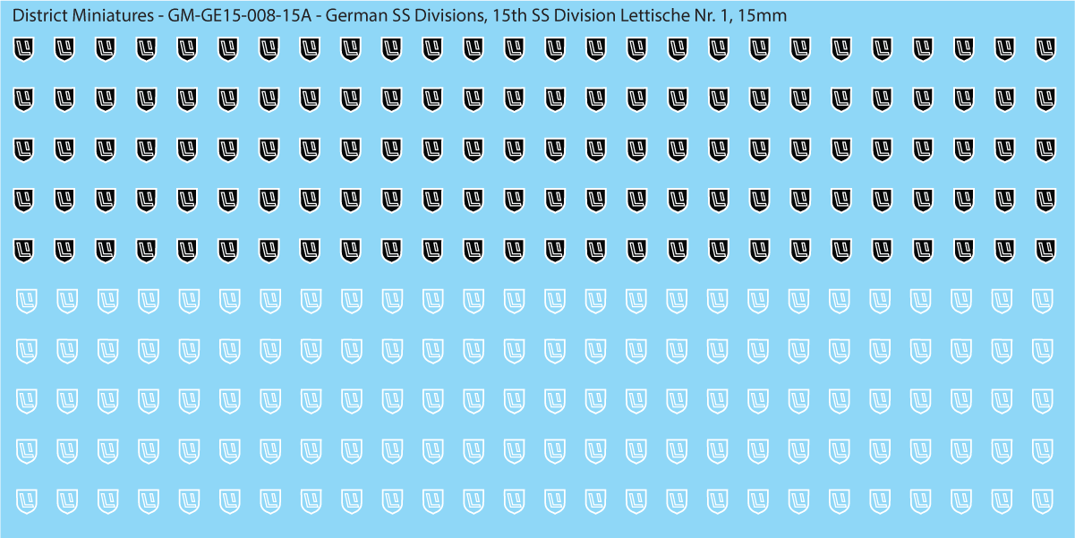 WW2 German SS Divisions, 15mm Decals
