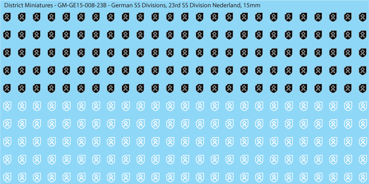 WW2 German SS Divisions, 15mm Decals