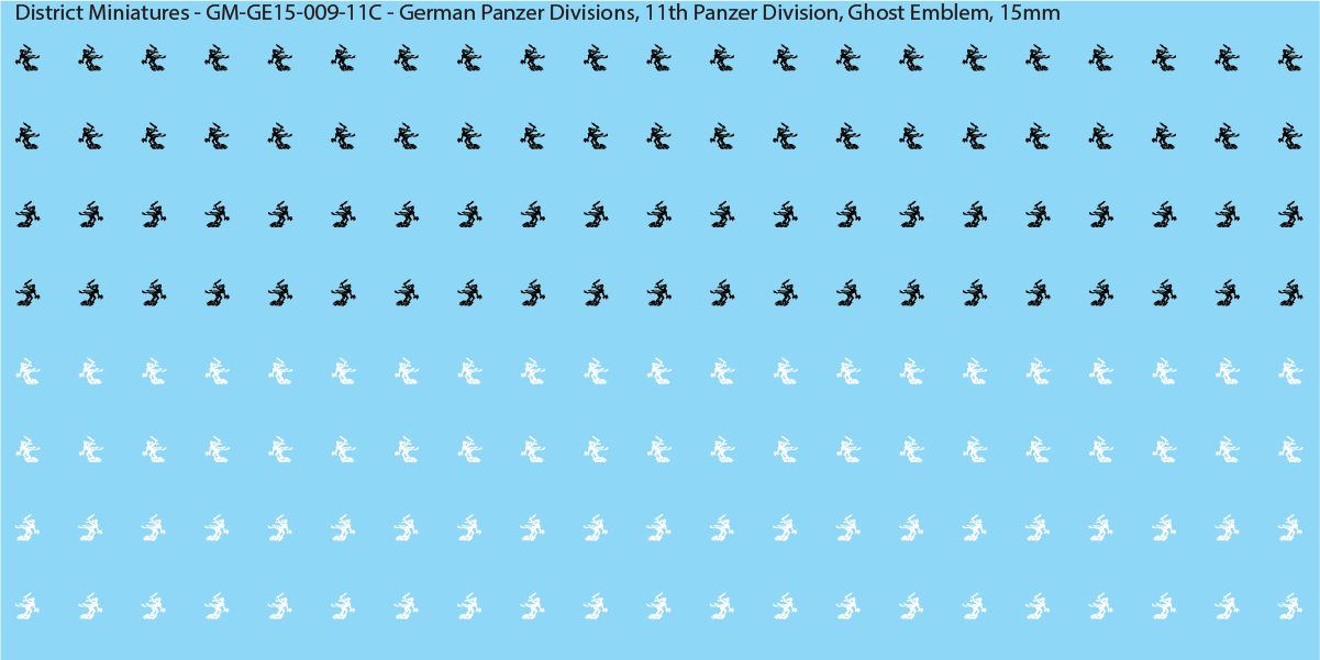 WW2 German Wehrmacht Panzer Divisions, 15mm Decals