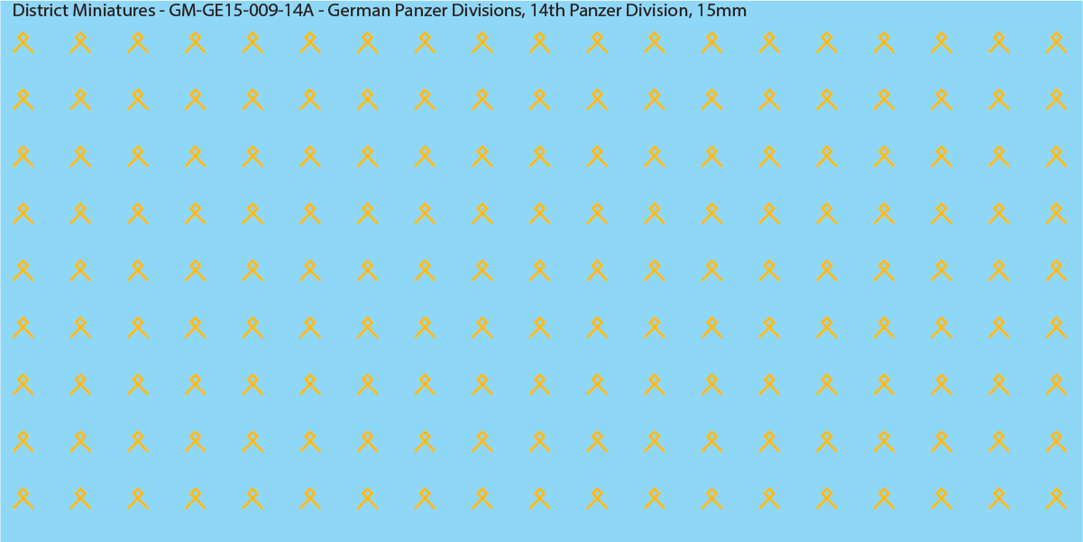 WW2 German Wehrmacht Panzer Divisions, 15mm Decals