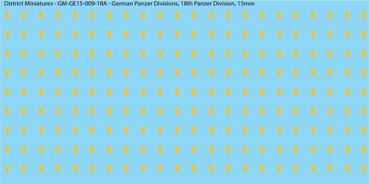 WW2 German Wehrmacht Panzer Divisions, 15mm Decals