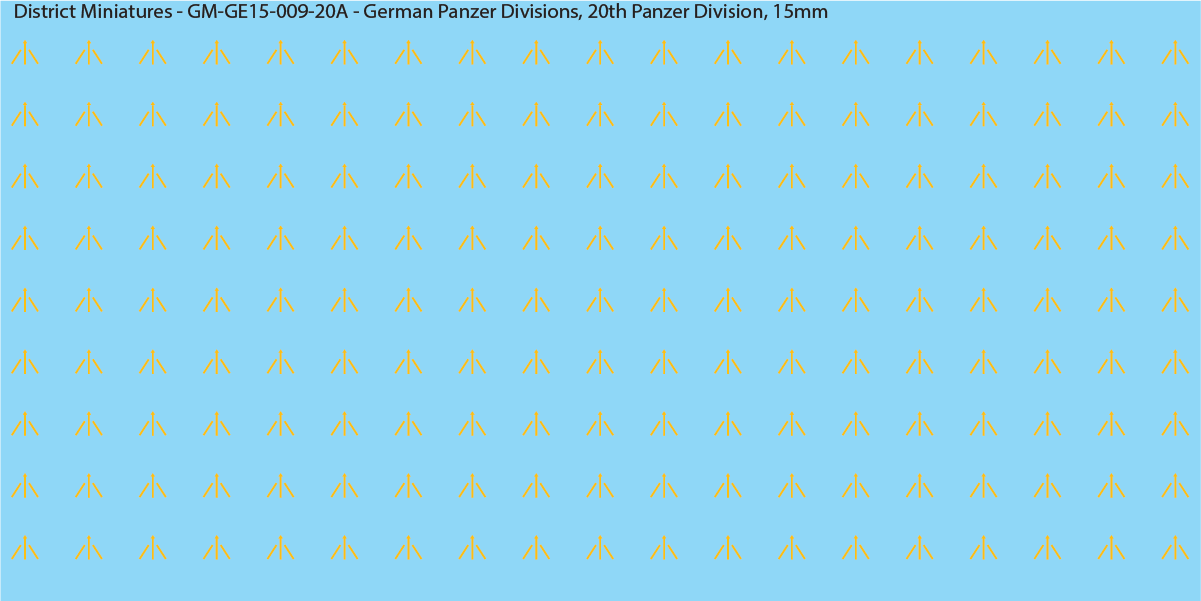 WW2 German Wehrmacht Panzer Divisions, 15mm Decals