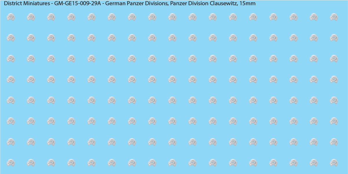 WW2 German Wehrmacht Panzer Divisions, 15mm Decals