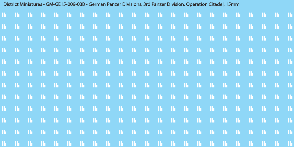 WW2 German Wehrmacht Panzer Divisions, 15mm Decals