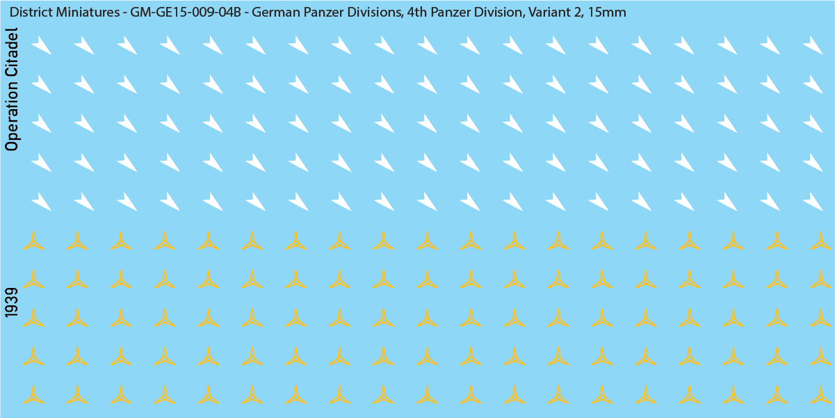 WW2 German Wehrmacht Panzer Divisions, 15mm Decals