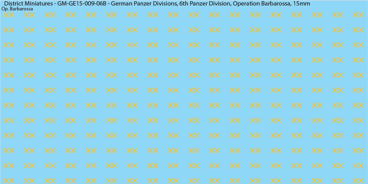 WW2 German Wehrmacht Panzer Divisions, 15mm Decals