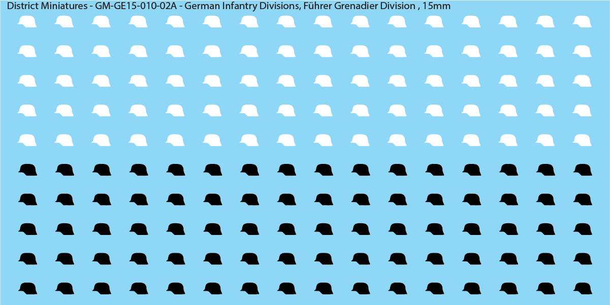 WW2 German Wehrmacht Infantry Divisions, 15mm Decals