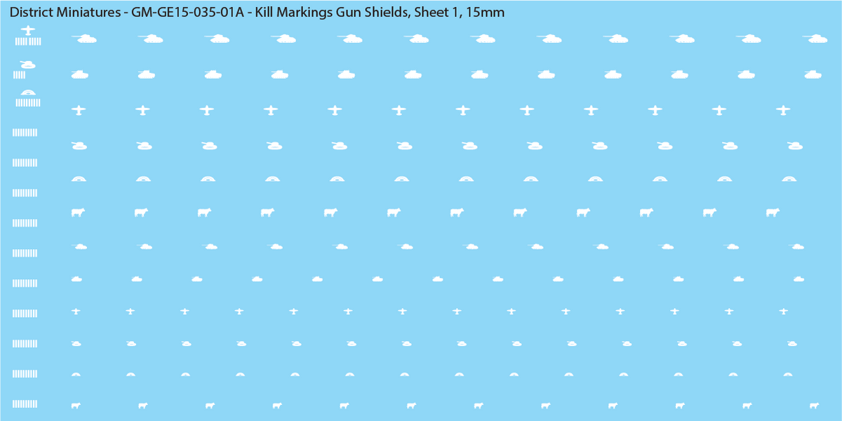 Kill Decals Kill Markings for Gun Shields, 15mm Decals – District Miniatures