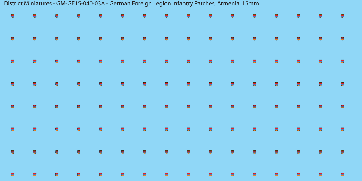 Armenia - German Foreign Legion infantry patch, 15mm waterslide decal