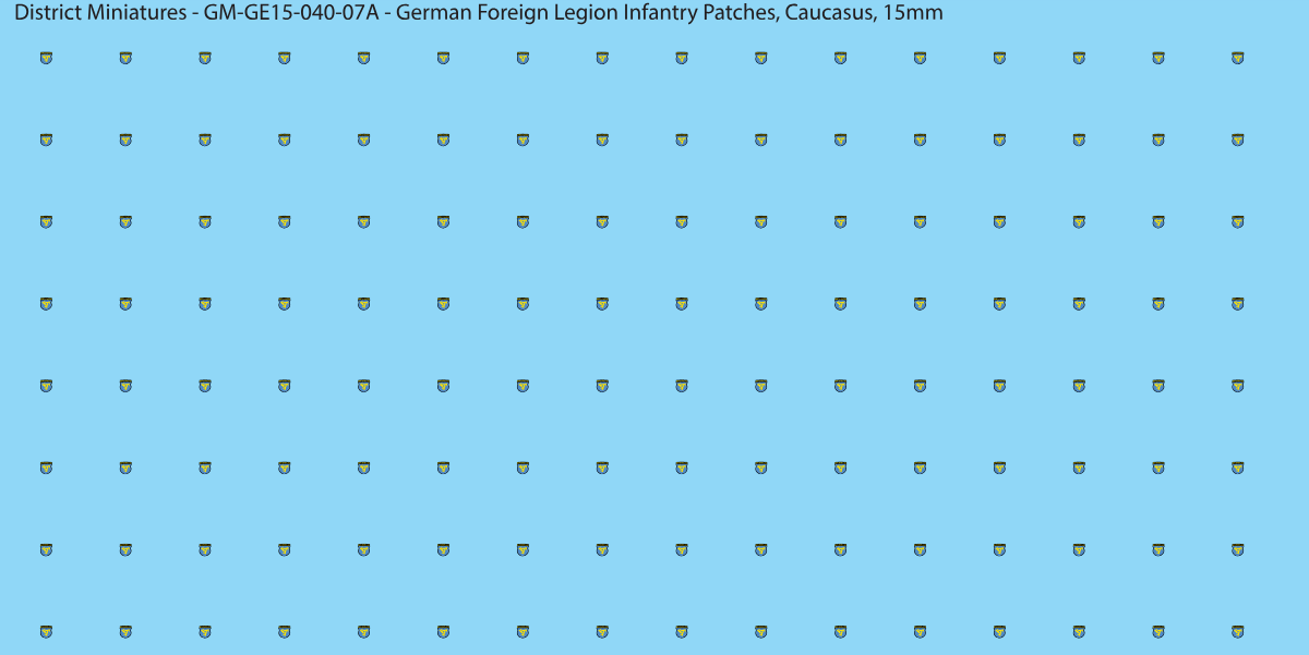 Caucasus - German Foreign Legion infantry patch, 15mm waterslide decal