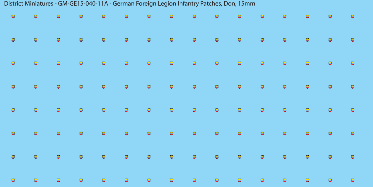 Don - German Foreign Legion infantry patch, 15mm waterslide decal