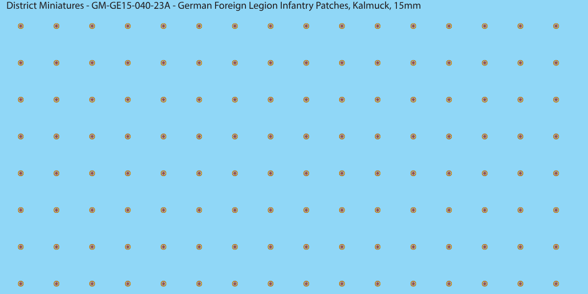 Kalmuck - German Foreign Legion infantry patch, 15mm waterslide decal
