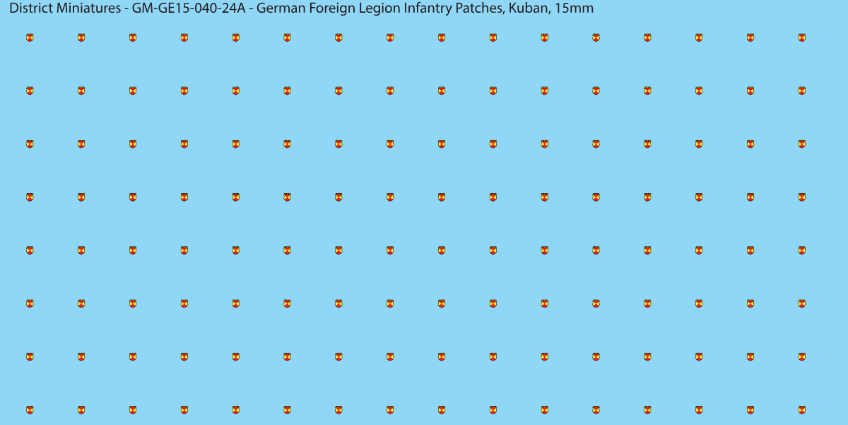 Kuban - German Foreign Legion infantry patch, 15mm waterslide decal