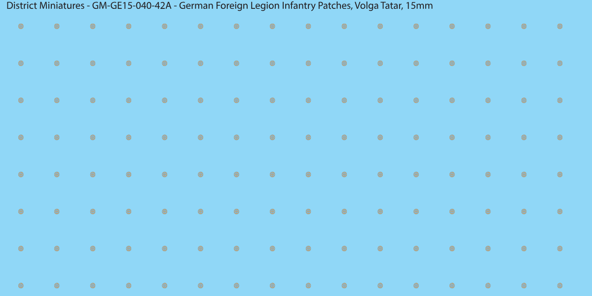 Volga Tatar Version 1 - German Foreign Legion infantry patch, 15mm waterslide decal
