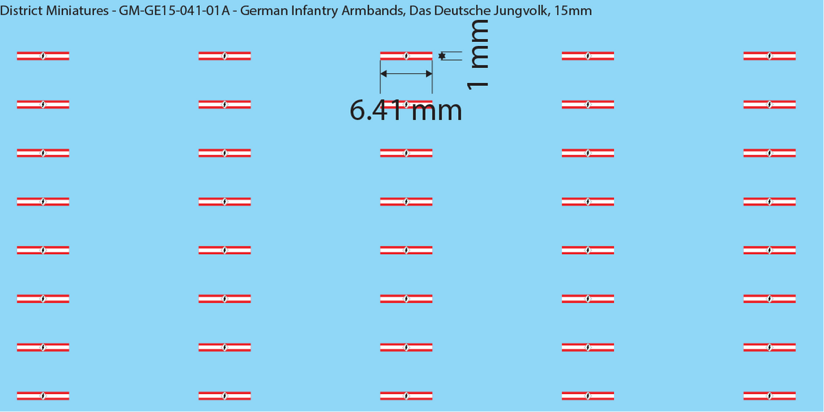 German Infantry Armbands, Das Deutsche Jungvolk, 15mm