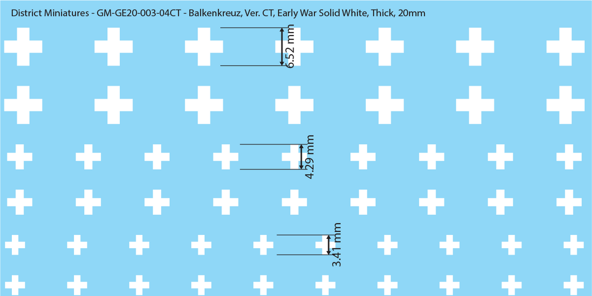 WW2 German Balkenkreuz, 20mm Decals