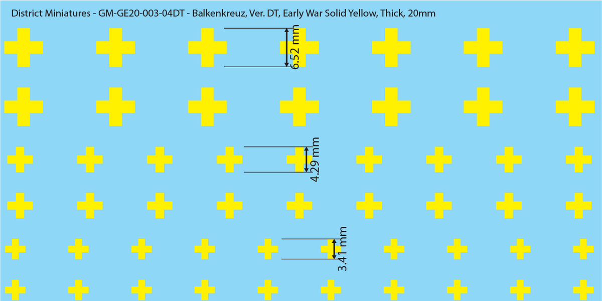 WW2 German Balkenkreuz, 20mm Decals