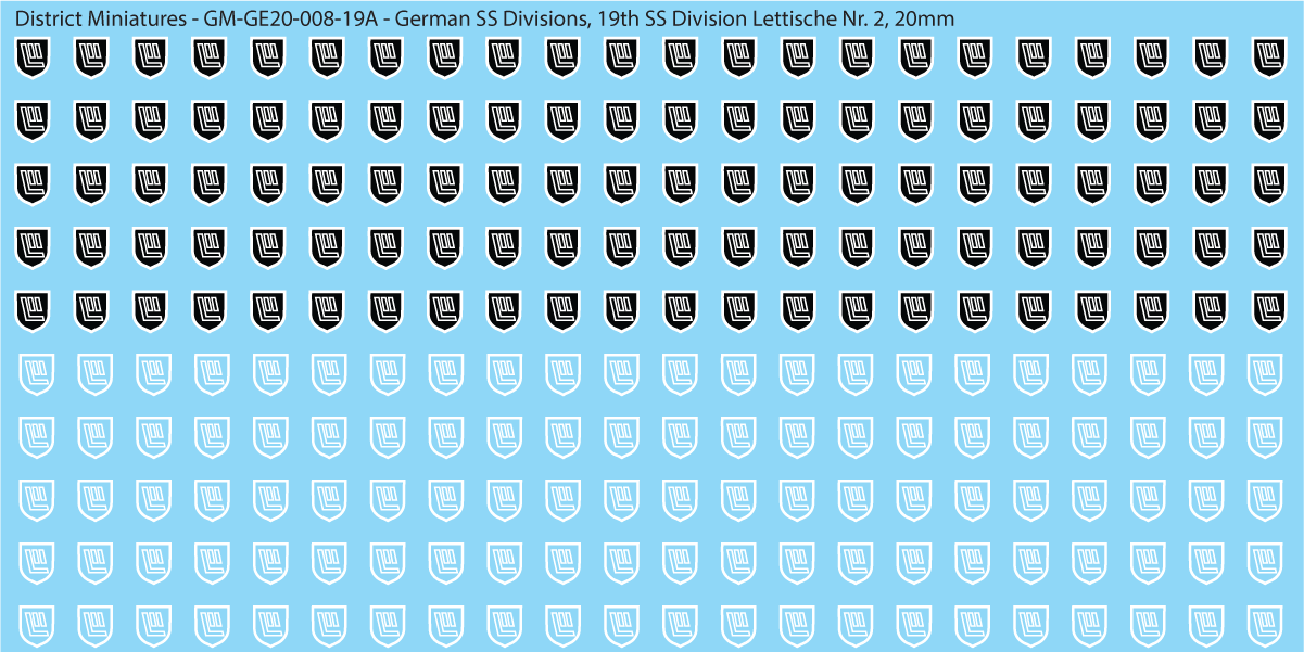 WW2 German SS Divisions, 20mm Decals