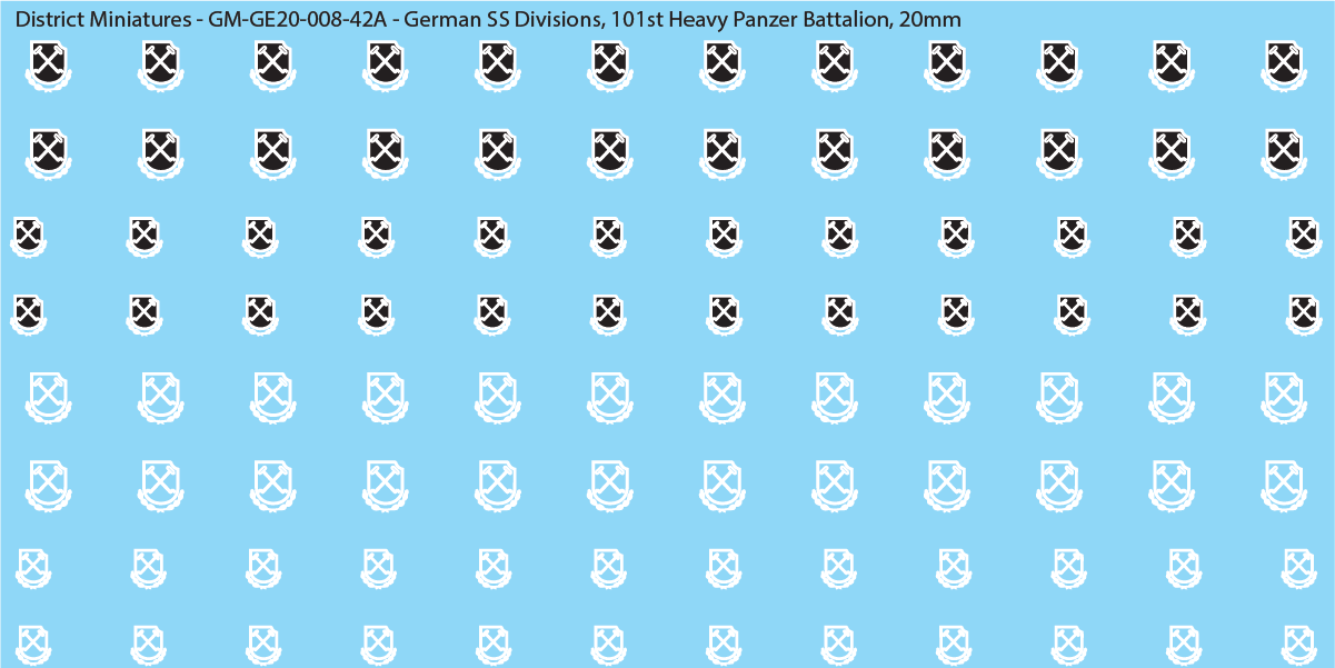 WW2 German - Heavy Panzer Battalions (Multiple Options), 15mm Decals